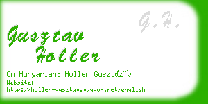 gusztav holler business card